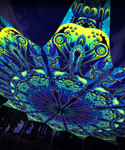 Octo Bioforge - 12 Petals Canopy Set - UV-Reactive Flurescent Ceiling Decoration - 3D-Preview