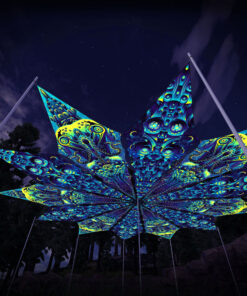 Octo Bioforge and Cyber Nexus - 12 Petals Canopy Set - UV-Reactive Flurescent Ceiling Decoration - 3D-Preview