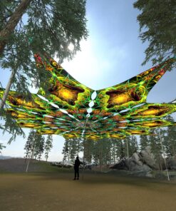 Adept - 12 Petals Canopy Set - UV-Reactive Flurescent Ceiling Decoration - 3D-Preview