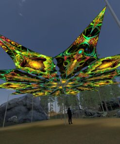 Adept and Leaf - 12 Petals Canopy Set - UV-Reactive Flurescent Ceiling Decoration - 3D-Preview