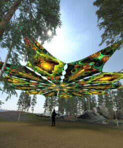 Adept and Leaf - 12 Petals Canopy Set - UV-Reactive Flurescent Ceiling Decoration - 3D-Preview