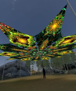 Star and Adept - 12 Petals Canopy Set - UV-Reactive Flurescent Ceiling Decoration - 3D-Preview