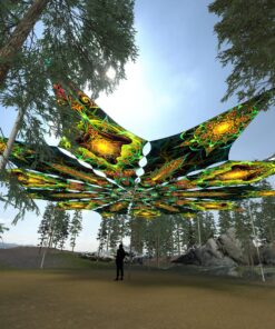 Star and Adept - 12 Petals Canopy Set - UV-Reactive Flurescent Ceiling Decoration - 3D-Preview