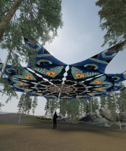 Blip-Blop - 12 Petals Canopy Set - UV-Reactive Flurescent Ceiling Decoration - 3D-Preview