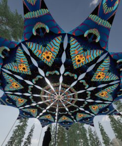 Blip-Blop - 12 Petals Canopy Set - UV-Reactive Flurescent Ceiling Decoration - 3D-Preview