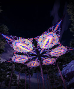 VN-DM01 - 6 Diamonds Canopy Set - UV-Reactive Flurescent Ceiling Decoration - 3D-Preview