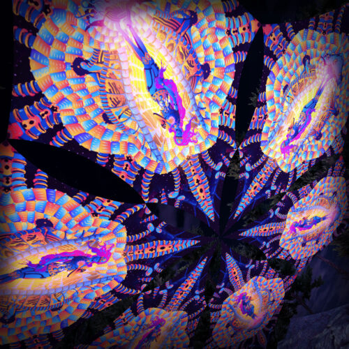 VN-DM01 - 6 Diamonds Canopy Set - UV-Reactive Flurescent Ceiling Decoration - 3D-Preview