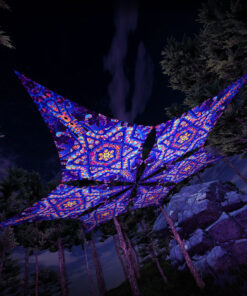 VN-DM02 - 6 Diamonds Canopy Set - UV-Reactive Flurescent Ceiling Decoration - 3D-Preview