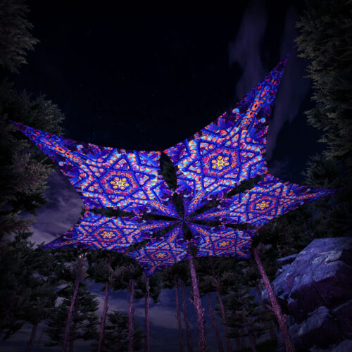 VN-DM02 - 6 Diamonds Canopy Set - UV-Reactive Flurescent Ceiling Decoration - 3D-Preview