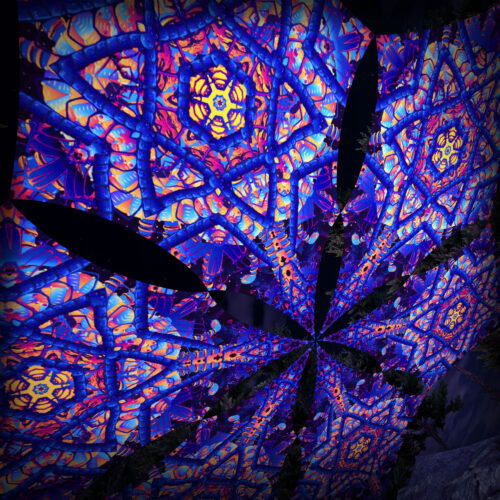 VN-DM02 - 6 Diamonds Canopy Set - UV-Reactive Flurescent Ceiling Decoration - 3D-Preview