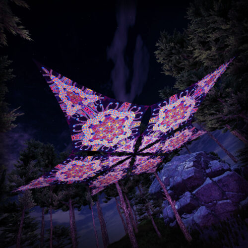 VN-DM03 - 6 Diamonds Canopy Set - UV-Reactive Flurescent Ceiling Decoration - 3D-Preview
