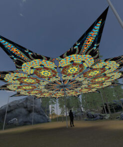 Radiance - 12 Petals Canopy Set - UV-Reactive Flurescent Ceiling Decoration - 3D-Preview