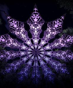 Chilly Night - 12 Petals Canopy Set - Black&White Ceiling Decoration - 3D-Preview