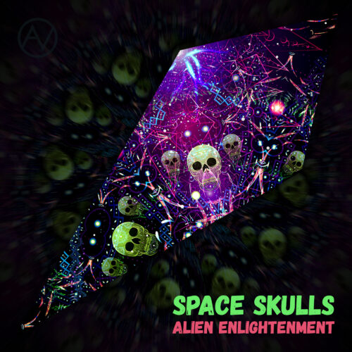 Space Skulls - UV-Reactive Fluorescent Petal - Design Preview