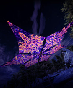 AB-DM01 and AB-DM02 - 6 Diamonds Canopy Set - UV-Reactive Flurescent Ceiling Decoration - 3D-Preview