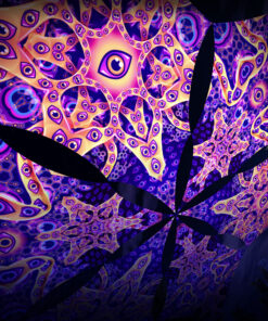 AB-DM01 and AB-DM02 - 6 Diamonds Canopy Set - UV-Reactive Flurescent Ceiling Decoration - 3D-Preview