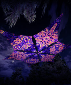 AB-DM03 and AB-DM01 - 6 Diamonds Canopy Set - UV-Reactive Flurescent Ceiling Decoration - 3D-Preview