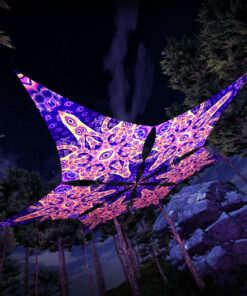 AB-DM01 - 6 Diamonds Canopy Set - UV-Reactive Flurescent Ceiling Decoration - 3D-Preview