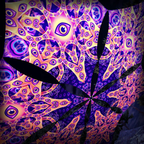 AB-DM01 - 6 Diamonds Canopy Set - UV-Reactive Flurescent Ceiling Decoration - 3D-Preview