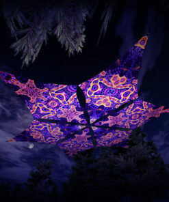 AB-DM02 and AB-DM03 - 6 Diamonds Canopy Set - UV-Reactive Flurescent Ceiling Decoration - 3D-Preview