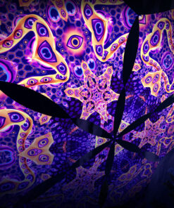 AB-DM02 and AB-DM03 - 6 Diamonds Canopy Set - UV-Reactive Flurescent Ceiling Decoration - 3D-Preview