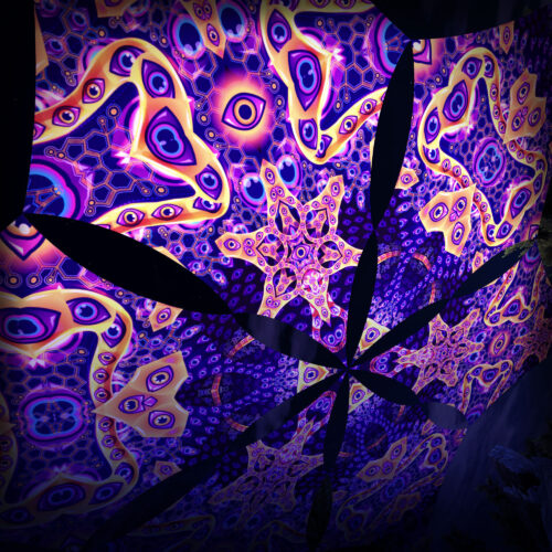 AB-DM02 and AB-DM03 - 6 Diamonds Canopy Set - UV-Reactive Flurescent Ceiling Decoration - 3D-Preview