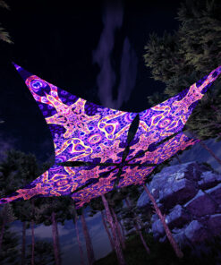 AB-DM02 - 6 Diamonds Canopy Set - UV-Reactive Flurescent Ceiling Decoration - 3D-Preview