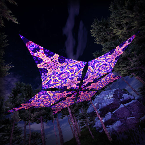 AB-DM02 - 6 Diamonds Canopy Set - UV-Reactive Flurescent Ceiling Decoration - 3D-Preview