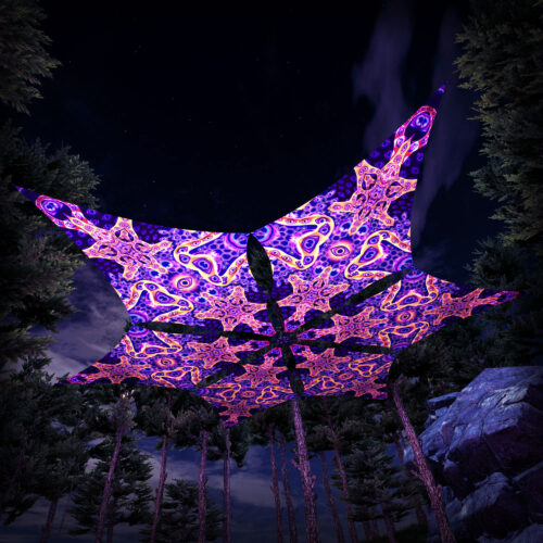 AB-DM02 - 6 Diamonds Canopy Set - UV-Reactive Flurescent Ceiling Decoration - 3D-Preview