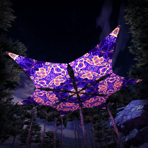 AB-DM03 - 6 Diamonds Canopy Set - UV-Reactive Flurescent Ceiling Decoration - 3D-Preview