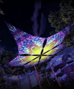 AE-DM01 - 6 Diamonds Canopy Set - UV-Reactive Flurescent Ceiling Decoration - 3D-Preview