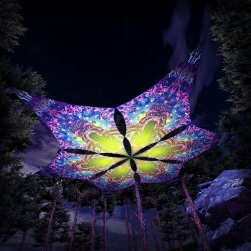 AE-DM01 - 6 Diamonds Canopy Set - UV-Reactive Flurescent Ceiling Decoration - 3D-Preview
