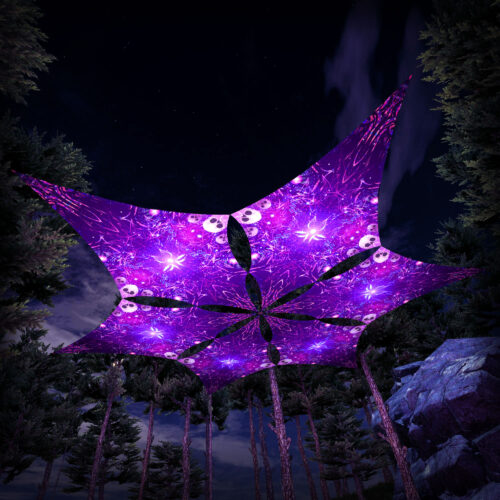 AE-DM03 - 6 Diamonds Canopy Set - UV-Reactive Flurescent Ceiling Decoration - 3D-Preview