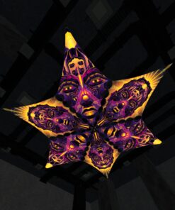 AS-DM01 and AS-DM02 - 6 Diamonds Canopy Set - UV-Reactive Flurescent Ceiling Decoration - 3D-Preview