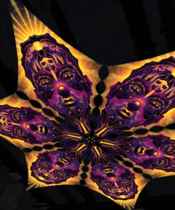 AS-DM01 - 6 Diamonds Canopy Set - UV-Reactive Flurescent Ceiling Decoration - 3D-Preview