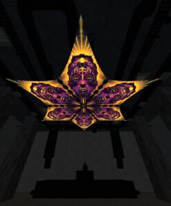 AS-DM01 - 6 Diamonds Canopy Set - UV-Reactive Flurescent Ceiling Decoration - 3D-Preview