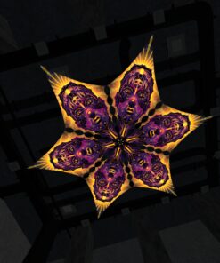 AS-DM01 - 6 Diamonds Canopy Set - UV-Reactive Flurescent Ceiling Decoration - 3D-Preview