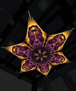 AS-DM01 - 6 Diamonds Canopy Set - UV-Reactive Flurescent Ceiling Decoration - 3D-Preview