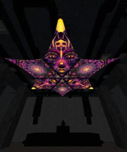 AS-DM02 and AS-DM03 - 6 Diamonds Canopy Set - UV-Reactive Flurescent Ceiling Decoration - 3D-Preview