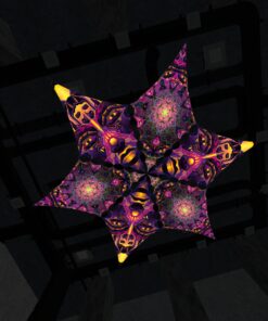 AS-DM02 and AS-DM03 - 6 Diamonds Canopy Set - UV-Reactive Flurescent Ceiling Decoration - 3D-Preview