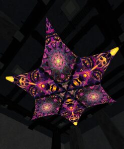 AS-DM02 and AS-DM03 - 6 Diamonds Canopy Set - UV-Reactive Flurescent Ceiling Decoration - 3D-Preview