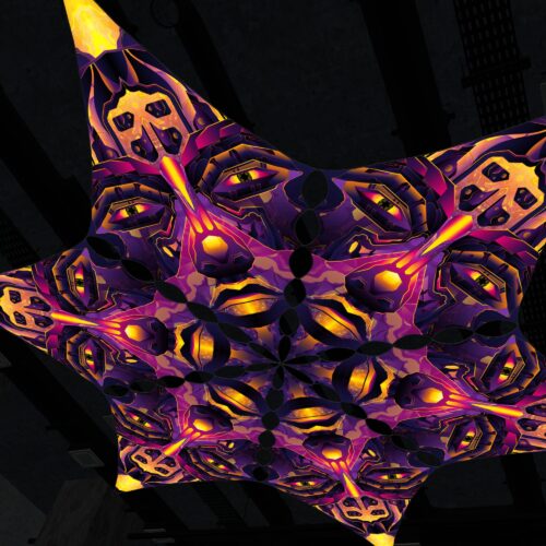 AS-DM02 - 6 Diamonds Canopy Set - UV-Reactive Flurescent Ceiling Decoration - 3D-Preview