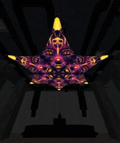 AS-DM02 - 6 Diamonds Canopy Set - UV-Reactive Flurescent Ceiling Decoration - 3D-Preview