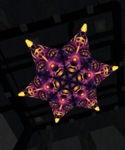 AS-DM02 - 6 Diamonds Canopy Set - UV-Reactive Flurescent Ceiling Decoration - 3D-Preview