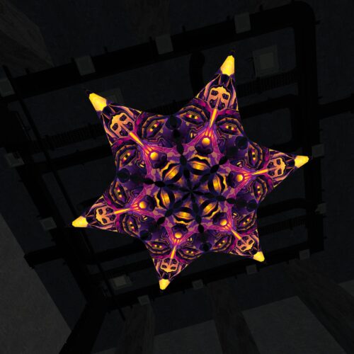 AS-DM02 - 6 Diamonds Canopy Set - UV-Reactive Flurescent Ceiling Decoration - 3D-Preview