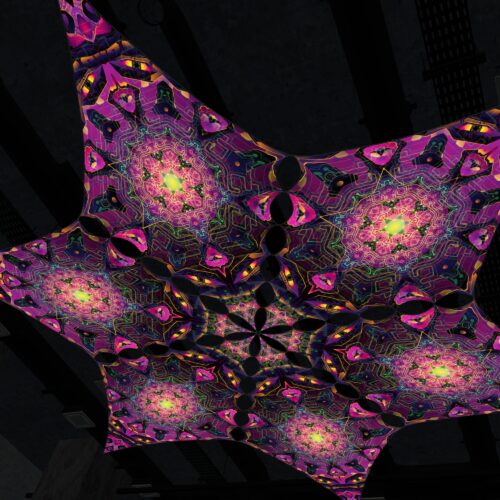 AS-DM03 - 6 Diamonds Canopy Set - UV-Reactive Flurescent Ceiling Decoration - 3D-Preview