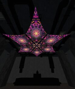 AS-DM03 - 6 Diamonds Canopy Set - UV-Reactive Flurescent Ceiling Decoration - 3D-Preview