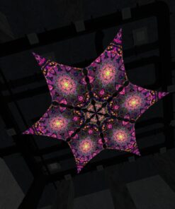 AS-DM03 - 6 Diamonds Canopy Set - UV-Reactive Flurescent Ceiling Decoration - 3D-Preview