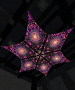 AS-DM03 - 6 Diamonds Canopy Set - UV-Reactive Flurescent Ceiling Decoration - 3D-Preview