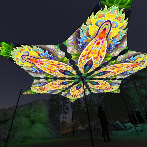 BR-DM02 - 6 Diamonds Canopy Set - UV-Reactive Flurescent Ceiling Decoration - 3D-Preview